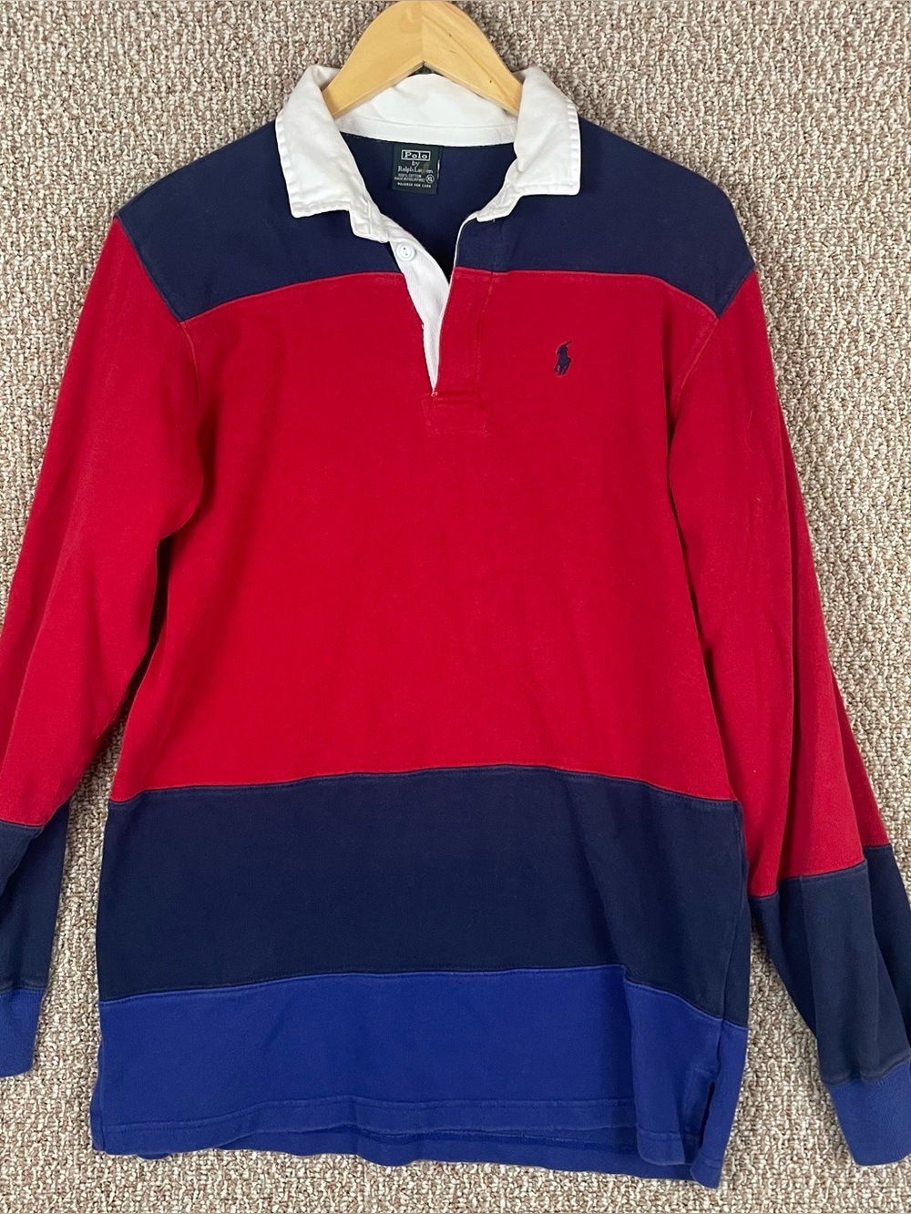 Vtg Polo Ralph Lauren Rugby Shirt Youth Boys XL (Fits Men’s Small) Cotton B11